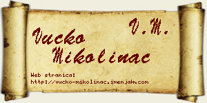 Vučko Mikolinac vizit kartica